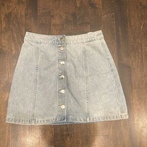 Divided Jean Skirt